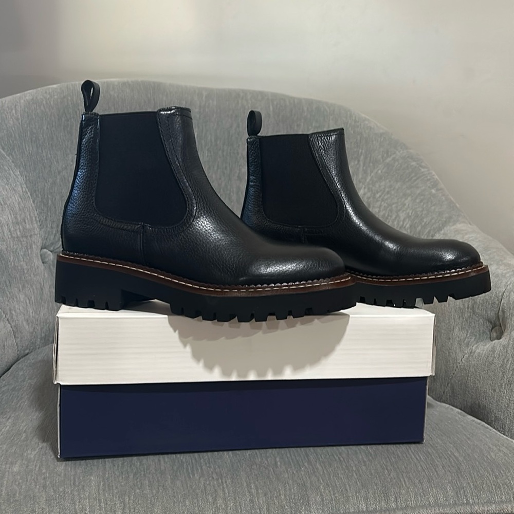 NWT black combat style boots
